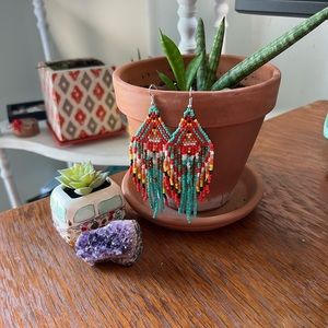 ✨ colorful beaded Native American earrings ✨